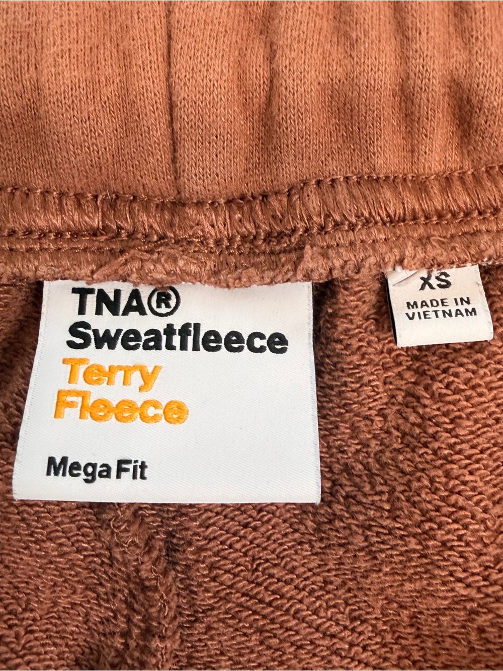 TNA Sweatfleece MegaFit Terry Fleece Joggers Brown XS - Picture 7 of 8